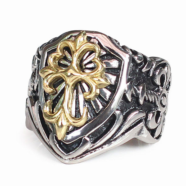 Perhiasan Cincin Gothic Stainless Vernyx Pria High Templar - VERNYX