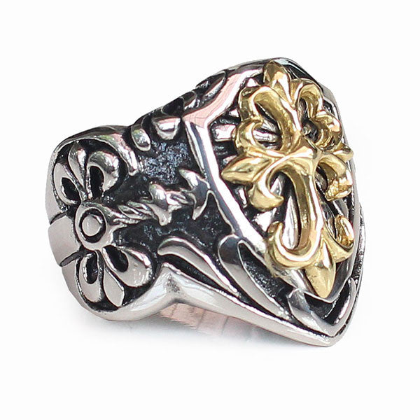 Perhiasan Cincin Gothic Stainless Vernyx Pria High Templar - VERNYX
