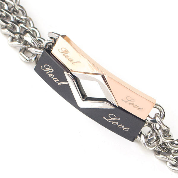 Perhiasan Gelang Couple Stainless Vernyx Real Love - VERNYX