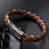 Perhiasan Gelang Pria Leather Vernyx Diamond Cork - VERNYX