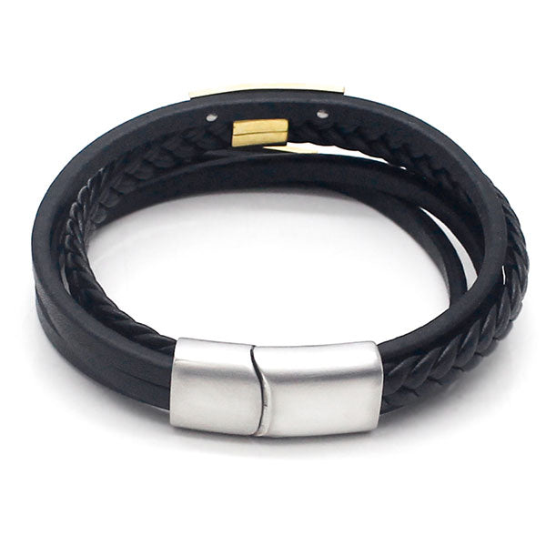 Perhiasan Gelang Leather Pria Vernyx Luxiora - VERNYX