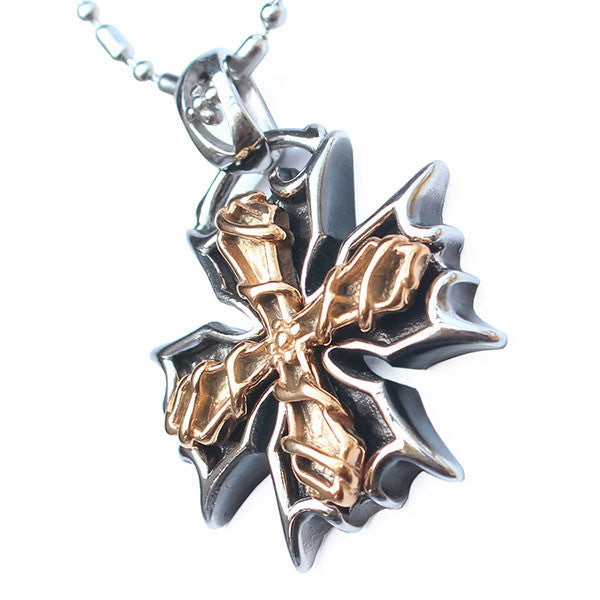 Perhiasan Kalung Gothic Stainless Pria Vernyx Burning Independence - VERNYX