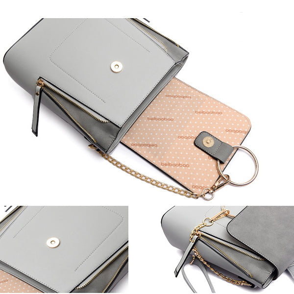 Tas Ransel Wanita Beibaobao Smoth Gray - VERNYX