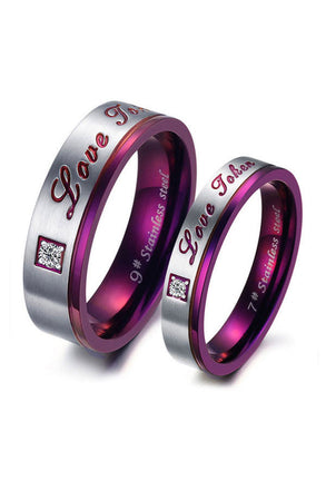 Perhiasan Cincin Couple Pasangan Vernyx Love Magenta - VERNYX