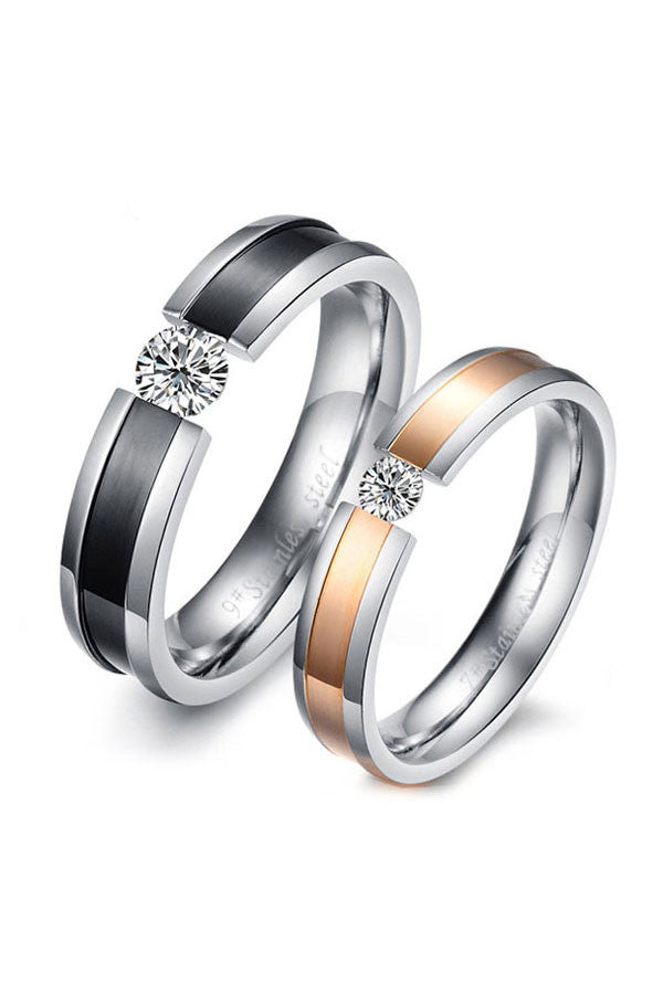 Perhiasan Cincin Couple Pasangan Vernyx Crystal Love - VERNYX