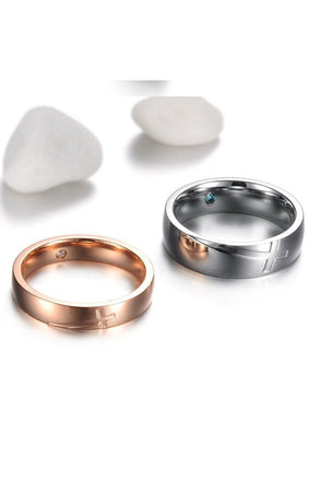 Perhiasan Cincin Couple Pasangan Vernyx Cross Lover - VERNYX