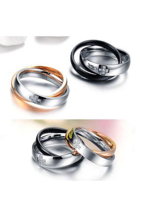 Perhiasan Cincin Couple Pasangan Vernyx Dual Romance - VERNYX