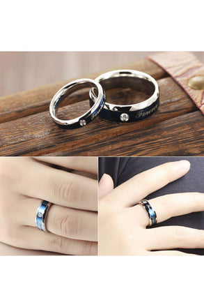 Perhiasan Cincin Couple Pasangan Vernyx Blue Love - VERNYX