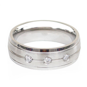 Perhiasan Cincin Stainless Pria / Wanita Vernyx Tristar - VERNYX