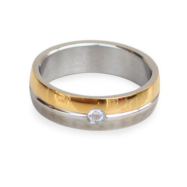 Perhiasan Cincin Stainless Pria / Wanita Vernyx Split Gold - VERNYX