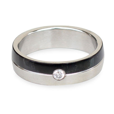 Perhiasan Cincin Stainless Pria / Wanita Vernyx Split Black - VERNYX