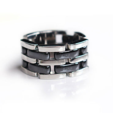 Perhiasan Cincin Pria Stainless Vernyx Dual Porcelain - VERNYX