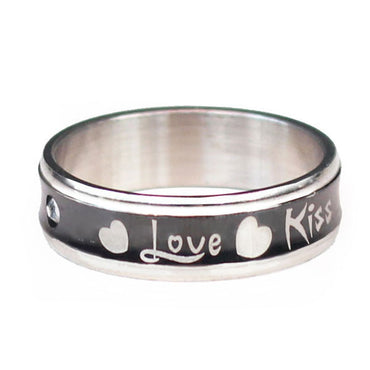 Perhiasan Cincin Stainless Vernyx Love Kiss - VERNYX