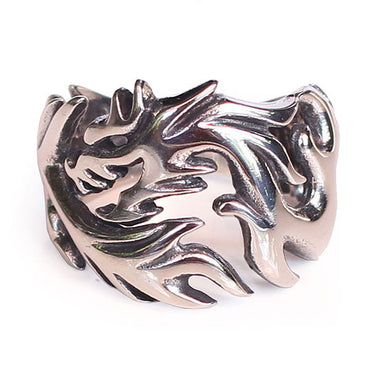 Perhiasan Cincin Gothic Stainless Vernyx Pria Dragon Fire - VERNYX
