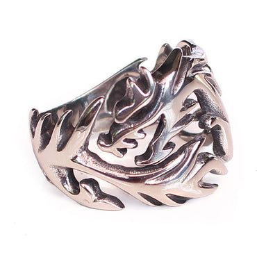 Perhiasan Cincin Gothic Stainless Vernyx Pria Dragon Fire - VERNYX
