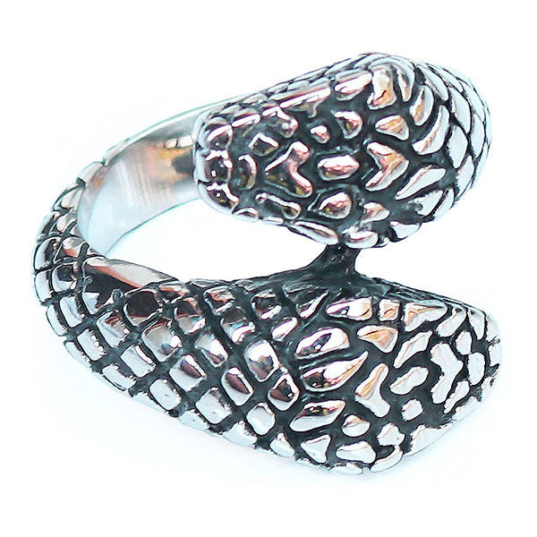 Perhiasan Cincin Gothic Stainless Pria Vernyx Double Snake - VERNYX