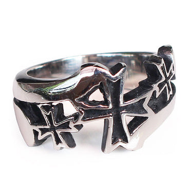 Perhiasan Cincin Gothic Stainless Vernyx Pria Multiple Dependent - VERNYX