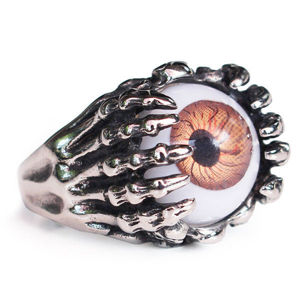 Perhiasan Cincin Gothic Stainless Pria Vernyx Scream Eye - VERNYX