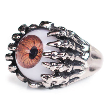 Perhiasan Cincin Gothic Stainless Pria Vernyx Scream Eye - VERNYX