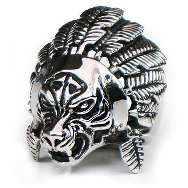 Perhiasan Cincin Gothic Stainless Pria Vernyx Apache - VERNYX