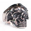 Perhiasan Cincin Gothic Stainless Pria Vernyx Skull Scorpion