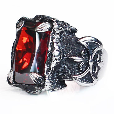 Perhiasan Cincin Gothic Stainless Pria Vernyx Crystal Elder - VERNYX