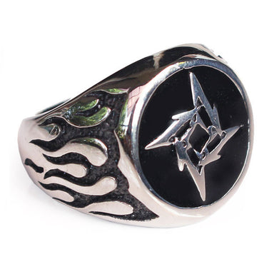 Perhiasan Cincin Gothic Stainless Vernyx Pria Shuriken - VERNYX
