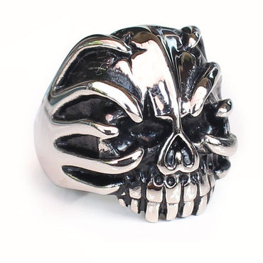 Perhiasan Cincin Gothic Stainless Pria Vernyx Necromancy - VERNYX