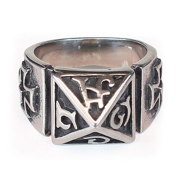 Perhiasan Cincin Gothic Stainless Vernyx Pria Independent Totem - VERNYX