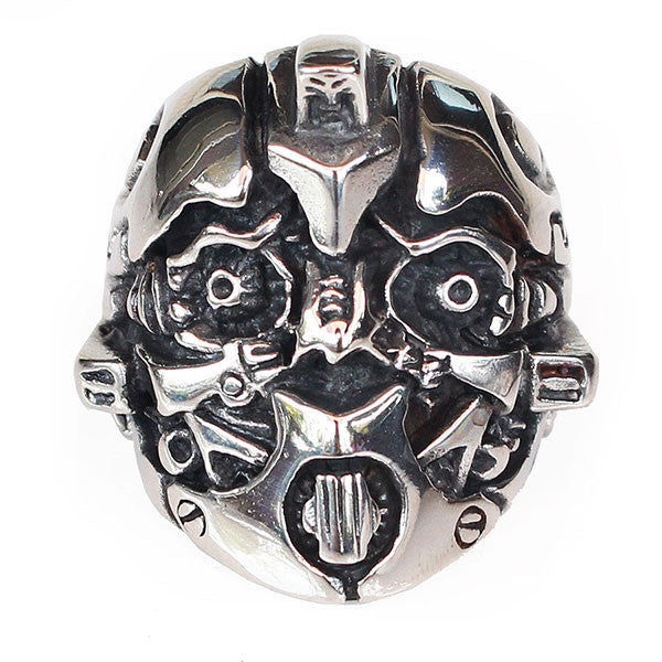 Perhiasan Cincin Gothic Stainless Vernyx Pria Bumblebee - VERNYX