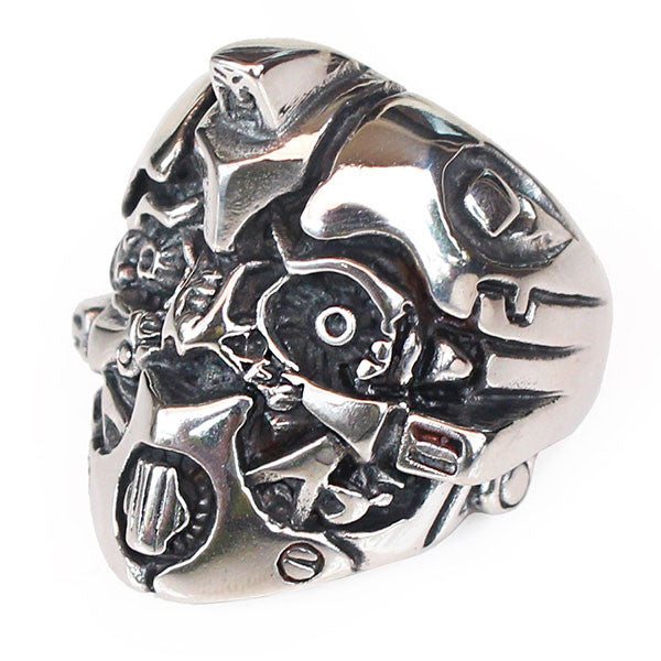 Perhiasan Cincin Gothic Stainless Vernyx Pria Bumblebee - VERNYX