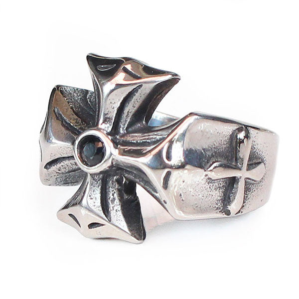 Perhiasan Cincin Gothic Stainless Vernyx Pria Reverse Independent - VERNYX