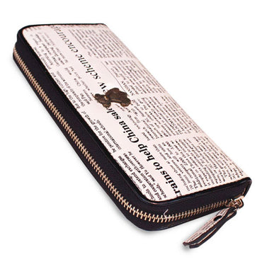 Dompet Panjang Wanita Wise Bear Newspaper - VERNYX