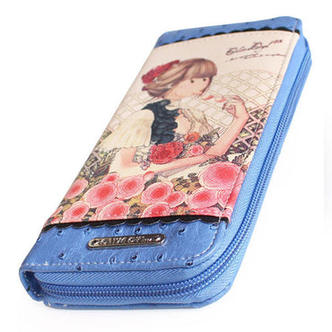 Dompet Panjang Wanita Olive Oyl Blue Holiday - VERNYX