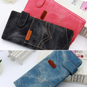 Dompet Panjang Wanita Pretty Zys Back Denim - VERNYX