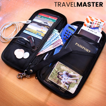 Dompet Pria Wanita Vernyx TravelMaster RFID Organizer Traveling Passport Lipat Kartu HP - VERNYX