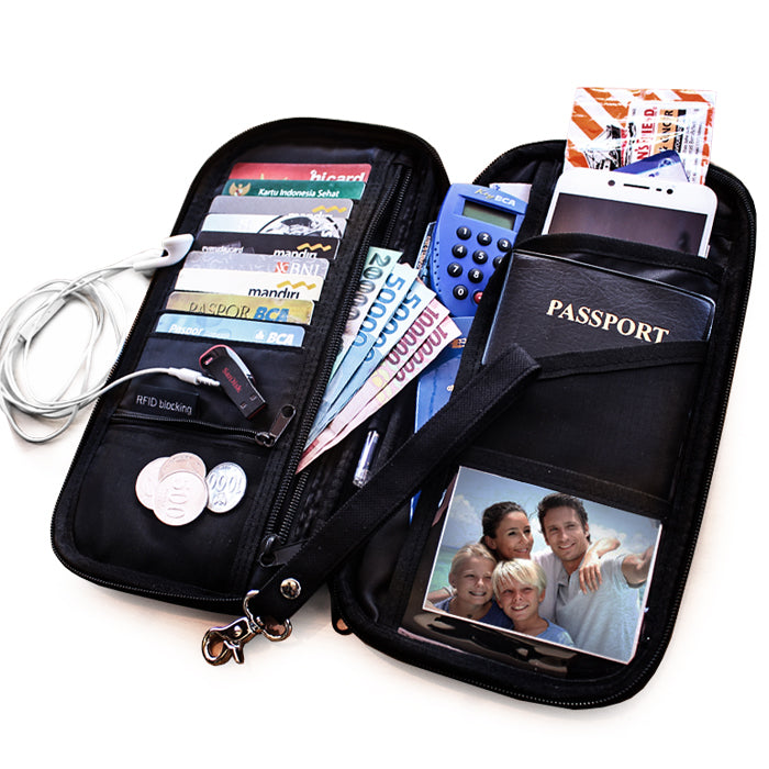 Dompet Pria Wanita Vernyx TravelMaster RFID Organizer Traveling Passport Lipat Kartu HP