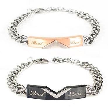 Perhiasan Gelang Couple Stainless Vernyx Real Love - VERNYX