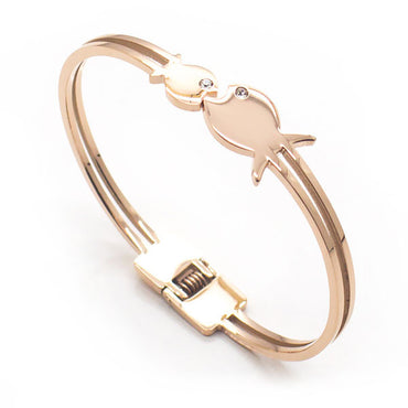 Perhiasan Gelang Wanita Stainless Vernyx Couple Fish - VERNYX