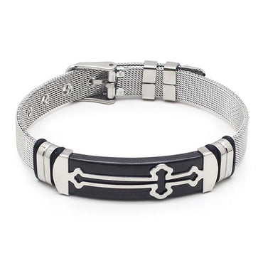 Perhiasan Gelang Stainless Pria Vernyx Holy Cross Belt - VERNYX