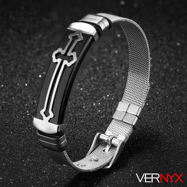 Perhiasan Gelang Stainless Pria Vernyx Holy Cross Belt - VERNYX
