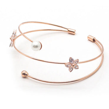 Perhiasan Gelang Stainless Wanita Vernyx Pearlist - VERNYX