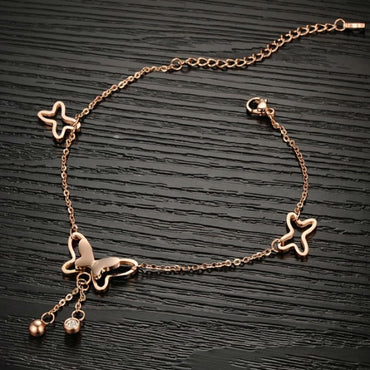 Perhiasan Gelang Kaki Stainless Wanita Vernyx Butterfly - VERNYX