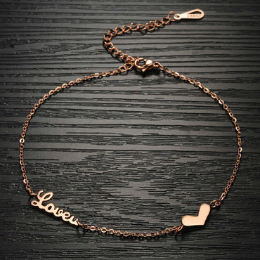 Perhiasan Gelang Kaki Stainless Wanita Vernyx Love - VERNYX