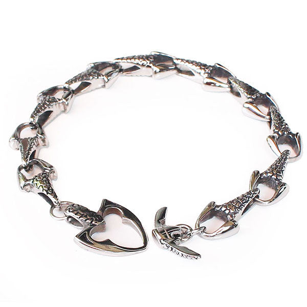 Perhiasan Gelang Gothic Stainless Pria Canine Tooth - VERNYX