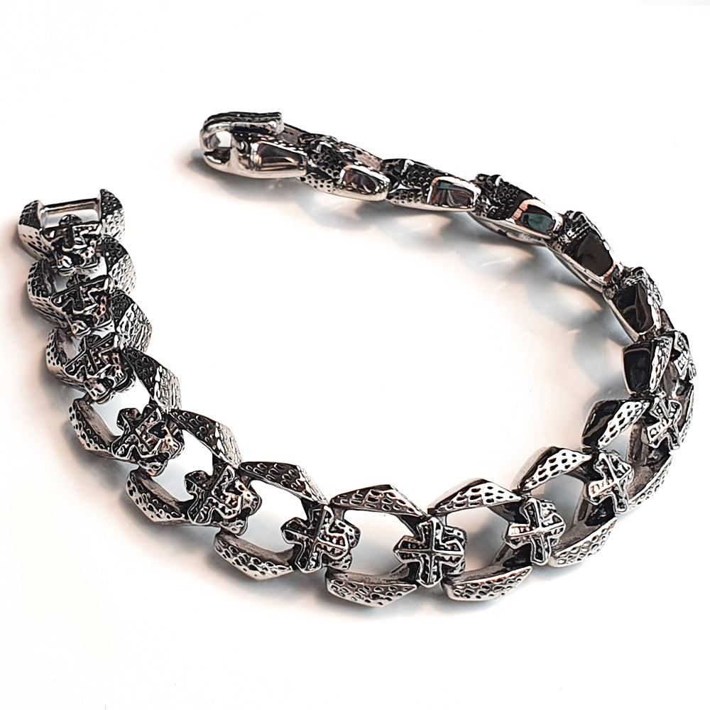 Perhiasan Gelang Gothic Pria Vernyx Frost Chain