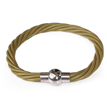 Perhiasan Gelang Kulit Pria Vernyx Twisted Sphere - VERNYX