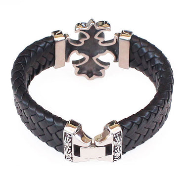 Perhiasan Gelang Kulit Pria Vernyx Tribal Skull - VERNYX