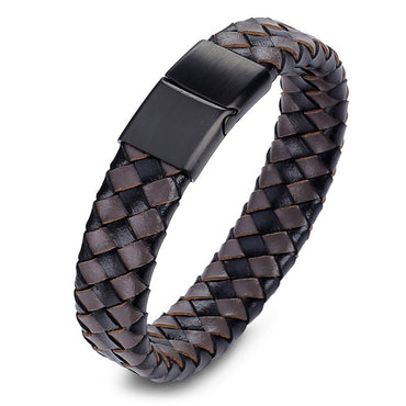 Perhiasan Gelang Kulit Pria Vernyx Wide Square - VERNYX