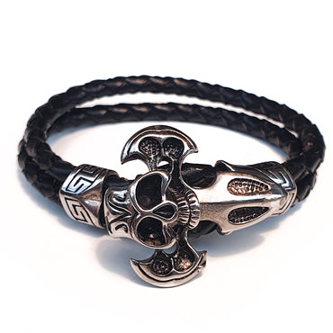 Perhiasan Gelang Pria Leather Vernyx Necromancer